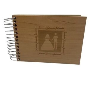 Wood Just Married Photo Album Made in Thailand